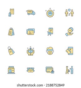 shopping, e-commerce icons set . shopping, e-commerce pack symbol vector elements for infographic web