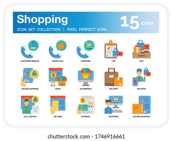 Shopping And E-commerce Icons Set. UI Pixel Perfect Well-crafted Vector Thin Line Icons. The illustrations are a vector.