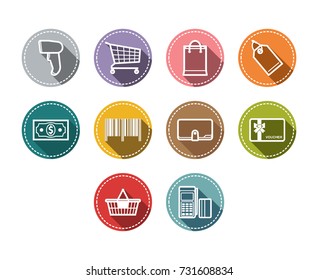 shopping, e-commerce set icon