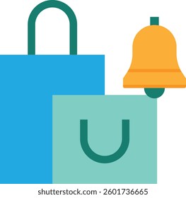 Shopping Ecommerce Shop Icon Vector Flat Illustration