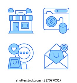 Shopping and E-commerce, Simple vector illustration.