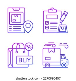 Shopping and E-commerce, Simple vector illustration.
