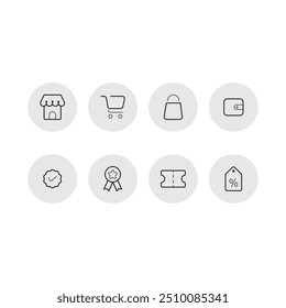 Shopping e-commerce ui icon, outline 