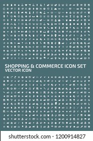Shopping and e-commerce vector icon set