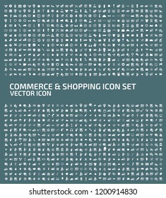 Shopping and e-commerce vector icon set
