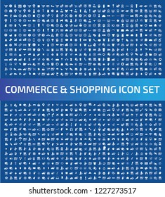 Shopping and e-commerce vector icon set