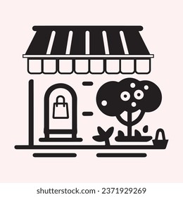 Iconos vectores de compras y comercio electrónico - Blanco y negro
