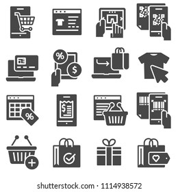 Shopping and E-Commerce Vector Icons set on white background