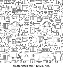 Shopping And E-commerce Vector Seamless Pattern