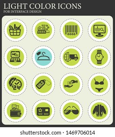shopping and e-commerce web icons for user interface design