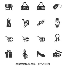 shopping and e-commerce web icons for user interface design