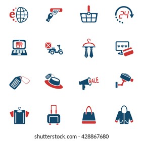 shopping and e-commerce web icons for user interface design