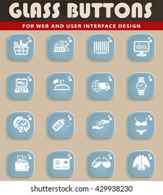shopping and e-commerce web icons for user interface design
