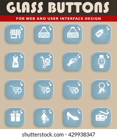 shopping and e-commerce web icons for user interface design