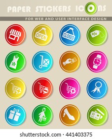 shopping and e-commerce web icons for user interface design
