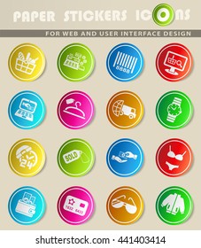 shopping and e-commerce web icons for user interface design