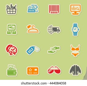 shopping and e-commerce web icons for user interface design