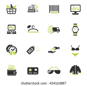 shopping and e-commerce web icons for user interface design
