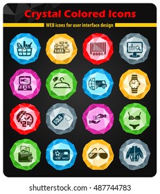 shopping and e-commerce web icons for user interface design