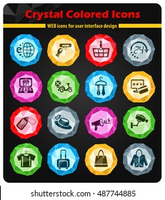 shopping and e-commerce web icons for user interface design