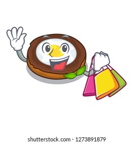 Shopping egg scotch served on cartoon plates