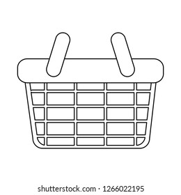 Shopping elements concept in black and white