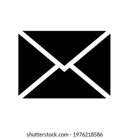 Shopping envelope or letter or  message simple isolated icon for apps and websites