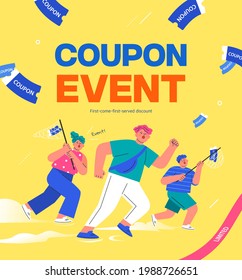 shopping event illustration. Banner. vector
