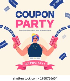 Shopping Event Illustration. Banner. Vector
