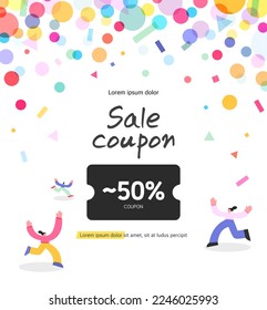 shopping event illustration. web Banner. 