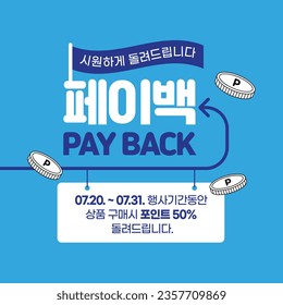 Shopping Event Title, Korean translation:Earn Payback Points