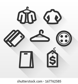 Shopping Fashion icon and symbol Vector