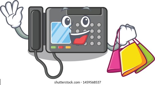 Shopping fax machine in the character shape