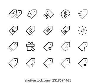Shopping Features Vector Line Icons New, Sale, Shopping Gifts, Presents offer icon vector symbol logo illustration line editable stroke. Shopping cart, Delivery and Tags. Discount E-commerce