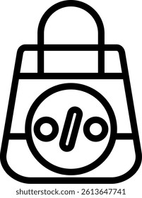 Shopping Festival Line Vector Icon Design