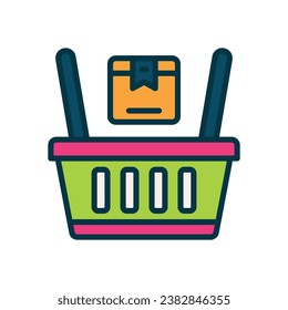 icono de color relleno de la compra. icono vector para tu sitio web, móvil, presentación y diseño de logotipo.