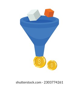 Shopping Filter  vector Flat Icon Design illustration. Shopping and E commerce Symbol on White background EPS 10 File