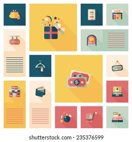 shopping flat app ui background,eps10
