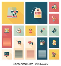 shopping flat app ui background,eps10