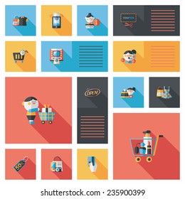 shopping flat app ui background,eps10