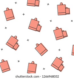 Shopping flat background. Vector illustration.