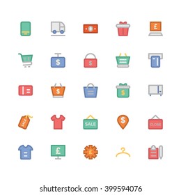 Shopping flat bold Vector icon 8