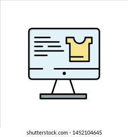  Shopping  Flat Color Icon. Vector icon banner Template
