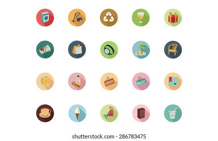 Shopping Flat Colored Icons 4 