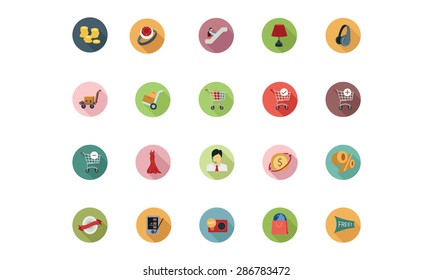 Shopping Flat Colored Icons 5 