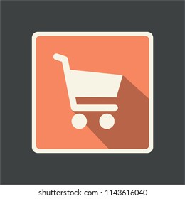 Shopping flat design icon