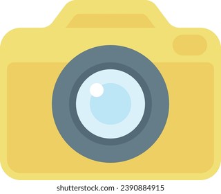 cámara de iconos de diseño plano de compras