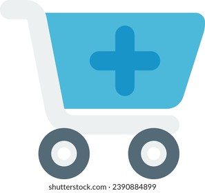 carrito de iconos de diseño plano más