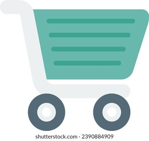 compras de diseño plano icono de carros de compras