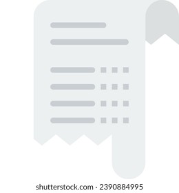 recibo de icono de diseño plano de compras